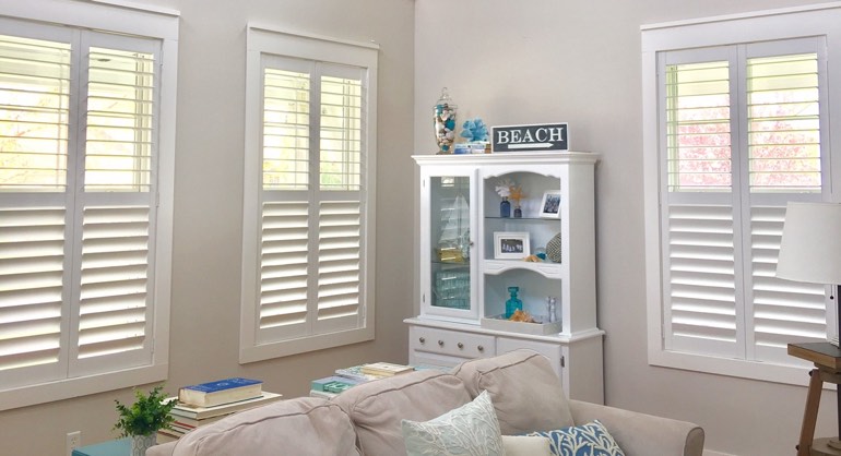 Tampa Florida shutters in living room